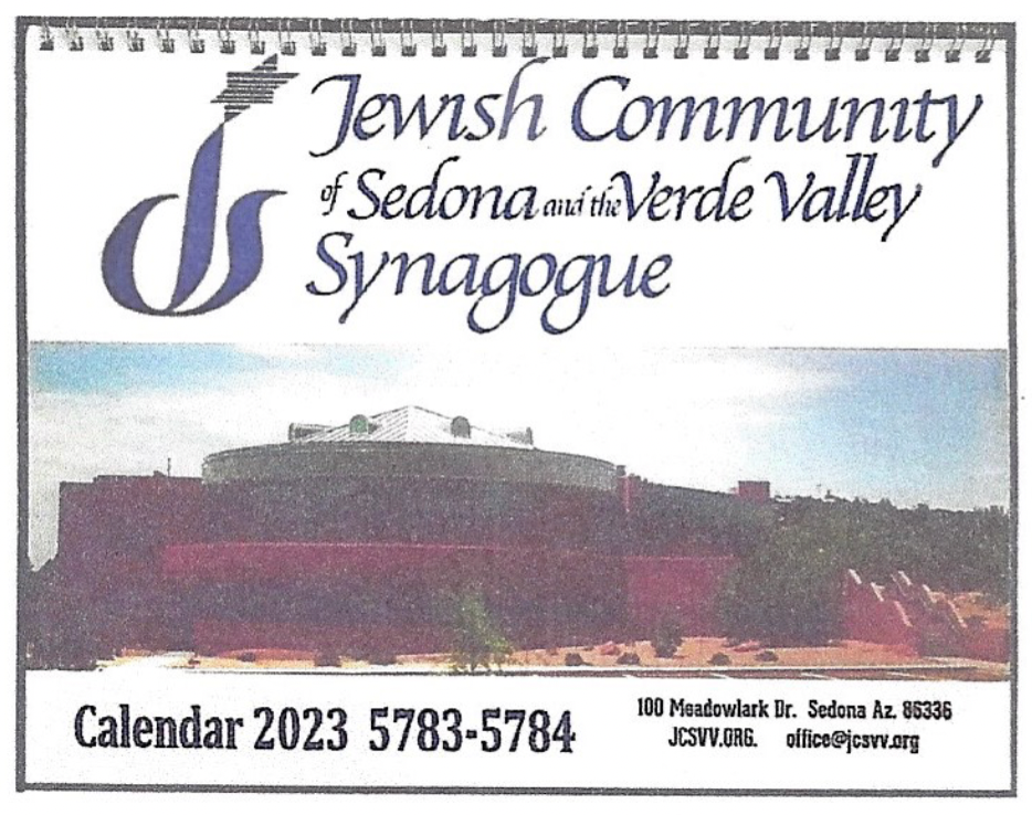 JCSVV Calendar 2025 Fundraiser Jewish Community of Sedona and the